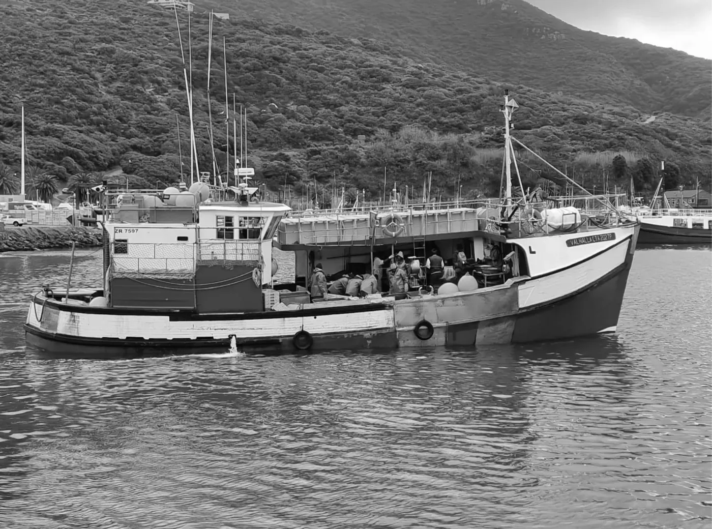 Wild Caught Products artisanal fishing boat in Cape Town waters